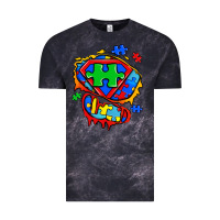 Cloud Black autism superhero ripped tshirt Vintage Tee - Zillion Design Studio