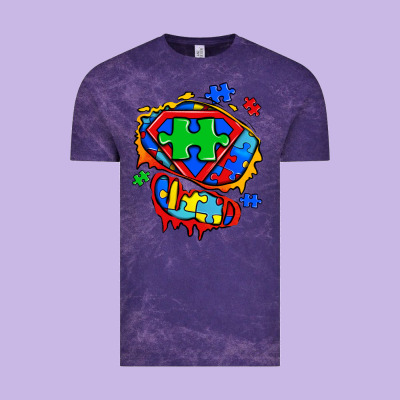Autism Superhero Ripped Tshirt Vintage Tee Designed By Zillion Design Studio