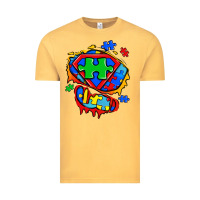 Vintage Mustard autism superhero ripped tshirt Vintage Tee - Zillion Design Studio