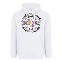 White you are enough Heavyweight Hoodie - MaliasSmallBusiness