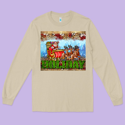 Holiday And Santa. Claus Long Sleeve Tee Designed By Adodesignshop