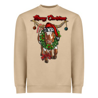 Merry Christmas Longhorn Cow Heavyweight Sweatshirt | Teevron