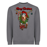 Storm merry christmas longhorn cow Heavyweight Sweatshirt - RanaPortraitStore