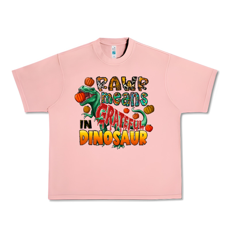 Rawr Means Grateful In Dinosaur Urban Heavy Tee by CowhideDigitalArt | Teevron