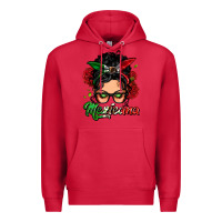 Cardinal mexicana woman messy bun Premium Hoodie - LillyAllenDesigns
