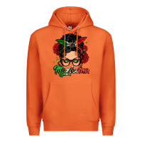 Carrot mexicana woman messy bun Premium Hoodie - LillyAllenDesigns