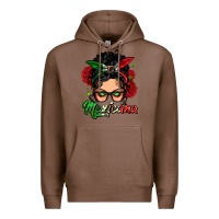 Chestnut mexicana woman messy bun Premium Hoodie - LillyAllenDesigns