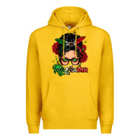 Lemon mexicana woman messy bun Premium Hoodie - LillyAllenDesigns