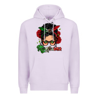 Lilac mexicana woman messy bun Premium Hoodie - LillyAllenDesigns