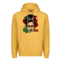 Mustard mexicana woman messy bun Premium Hoodie - LillyAllenDesigns
