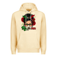 Pina Colada mexicana woman messy bun Premium Hoodie - LillyAllenDesigns