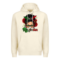 Sandshell mexicana woman messy bun Premium Hoodie - LillyAllenDesigns