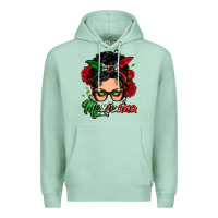 Seafoam mexicana woman messy bun Premium Hoodie - LillyAllenDesigns