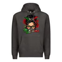 Smoke mexicana woman messy bun Premium Hoodie - LillyAllenDesigns