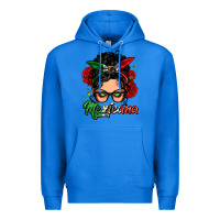 True Royal mexicana woman messy bun Premium Hoodie - LillyAllenDesigns