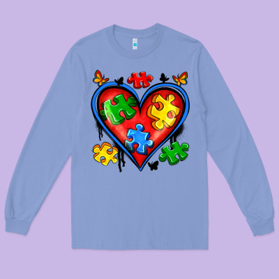 Autism Heart Long Sleeve Tee Designed By Artiststas