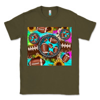 Army Green football tie dye gemstone sunflower Classic Tee - JahusDesignShop