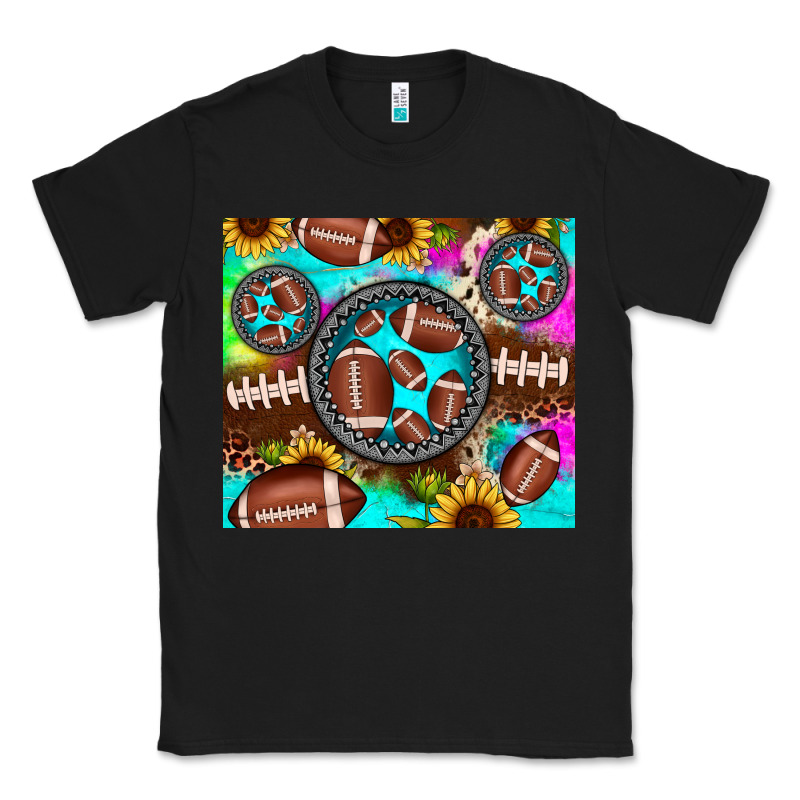 Football Tie Dye Gemstone Sunflower Classic Tee by JahusDesignShop | Teevron