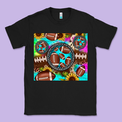 Football Tie Dye Gemstone Sunflower Classic Tee Designed By Jahusdesignshop
