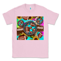 Bubblegum Pink football tie dye gemstone sunflower Classic Tee - JahusDesignShop
