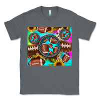 Charcoal Heather football tie dye gemstone sunflower Classic Tee - JahusDesignShop
