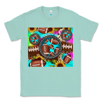 Seafoam football tie dye gemstone sunflower Classic Tee - JahusDesignShop