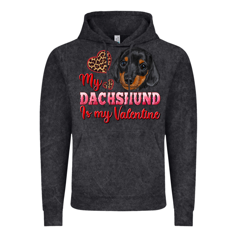 My Dachshund Is My Valentine Vintage Hoodie by RanaPortraitStore | Teevron