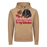 Vintage Coffee my dachshund is my valentine Vintage Hoodie - RanaPortraitStore