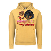 Vintage Mustard my dachshund is my valentine Vintage Hoodie - RanaPortraitStore