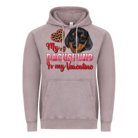 Vintage Zinc my dachshund is my valentine Vintage Hoodie - RanaPortraitStore