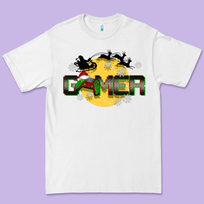Christmas Gamer Premium Tee Designed By Barkaloodesign