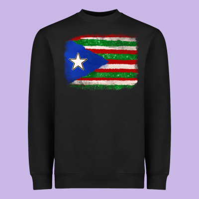 Mexico And Puerto Rico Flag Heavyweight Sweatshirt Designed By Texasbilliewilder