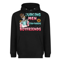 Black judging men by the standards of my book boyfriends Heavyweight Hoodie - MaliasSmallBusiness