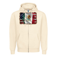 Sandshell mexico flag and usa flag Zipper Hoodie - AdoDesignShop