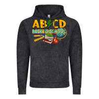 Vintage Black abcd back to school Vintage Hoodie - texasbilliewilder