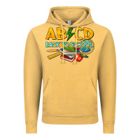 Vintage Mustard abcd back to school Vintage Hoodie - texasbilliewilder
