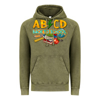 Vintage Olive abcd back to school Vintage Hoodie - texasbilliewilder