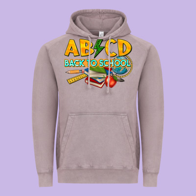 Abcd Back To School Vintage Hoodie Designed By Texasbilliewilder