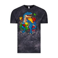 Cloud Black autism trex Vintage Tee - Zillion Design Studio