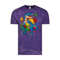 Cloud Purple autism trex Vintage Tee - Zillion Design Studio