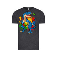 Vintage Black autism trex Vintage Tee - Zillion Design Studio