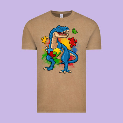 Autism Trex Vintage Tee Designed By Zillion Design Studio