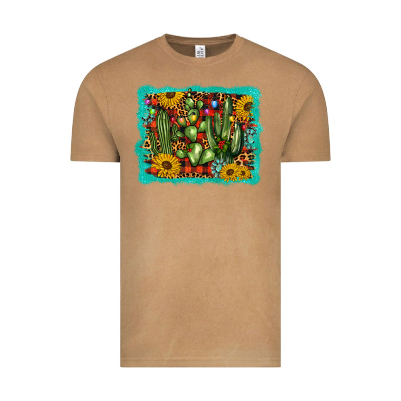 Cactus Christmas Vintage Tee by BarkalooDesign | Teevron