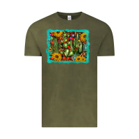 Vintage Olive cactus christmas Vintage Tee - BarkalooDesign