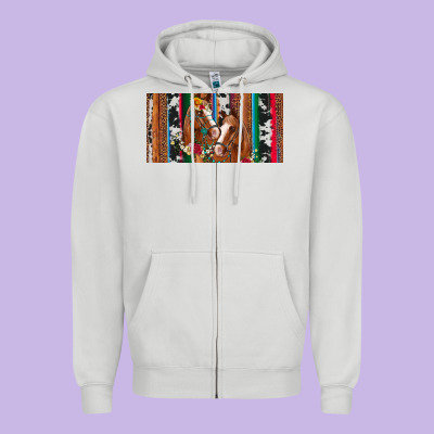 Western Horses Gemstone Horse Cowhide Leopard Floral Background Licens Zipper Hoodie Designed By Artiststas