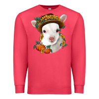 Cardinal cute baby lamb thanksgiving nancy Premium Sweatshirt - NancyCooperArtShop