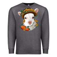Charcoal Heather cute baby lamb thanksgiving nancy Premium Sweatshirt - NancyCooperArtShop