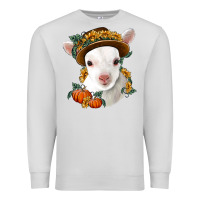 Dove Grey cute baby lamb thanksgiving nancy Premium Sweatshirt - NancyCooperArtShop