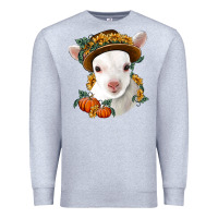 Heather Grey cute baby lamb thanksgiving nancy Premium Sweatshirt - NancyCooperArtShop