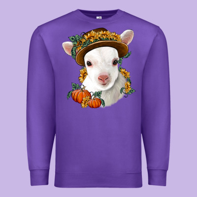 Cute Baby Lamb Thanksgiving Nancy Premium Sweatshirt Designed By Nancycooperartshop
